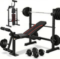 900LBS Weight Bench Set with Squat Rack