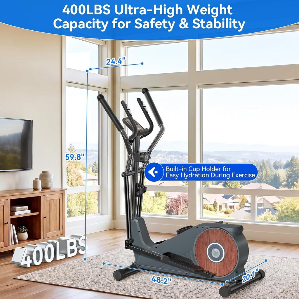 Home Elliptical Exercise Machine 15.5IN Stride