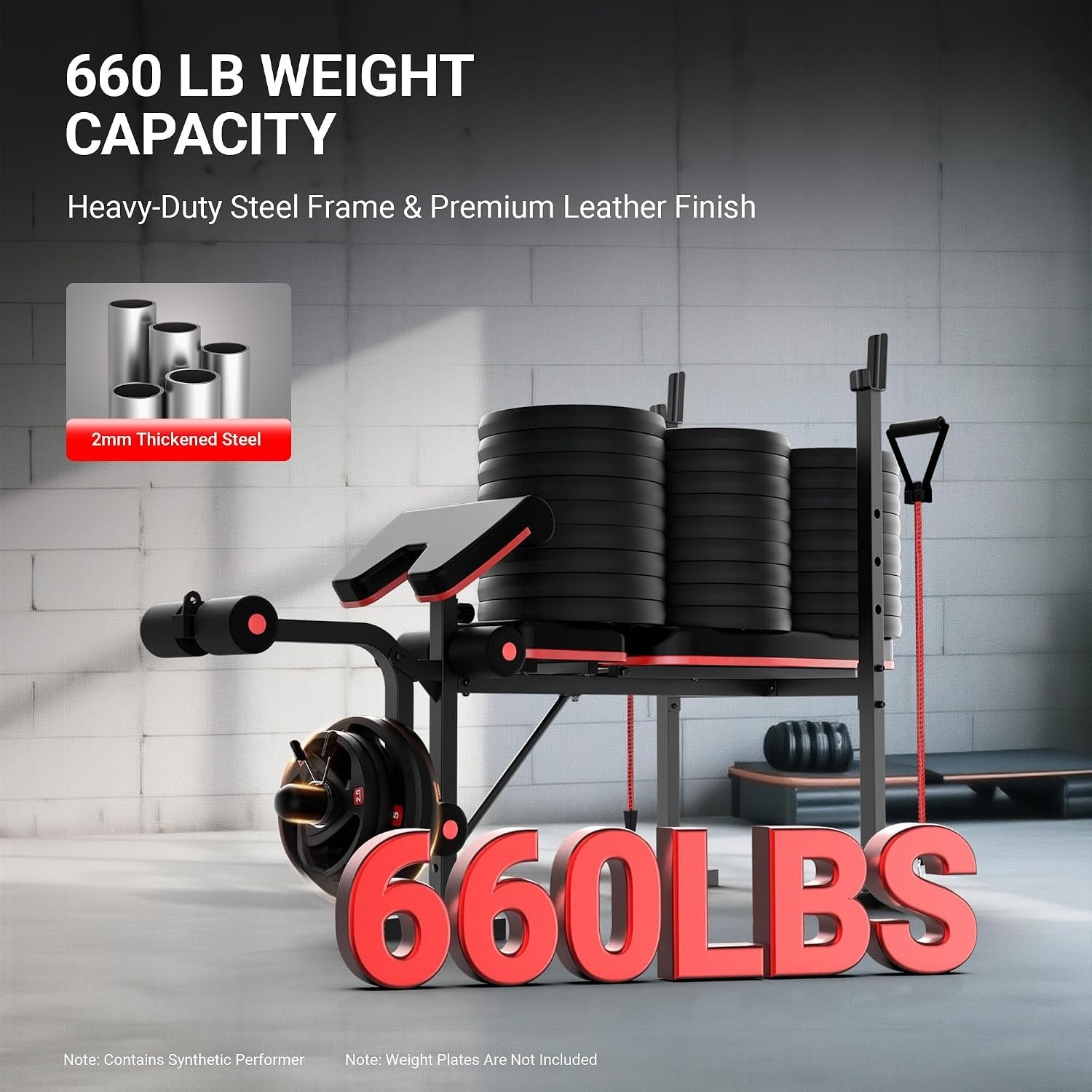 Multi‑Functional Weight Bench with Squat Rack