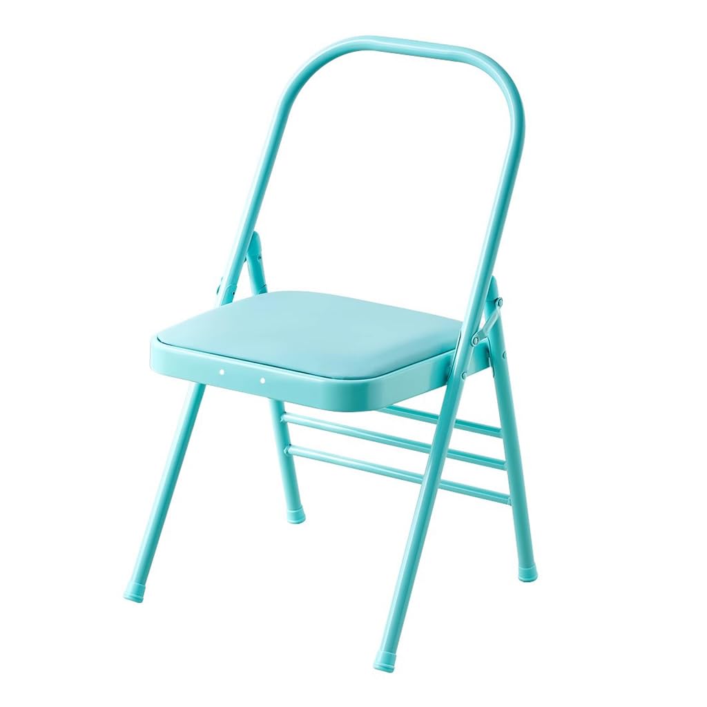 Pink Foldable Backless Yoga Auxiliary Chair