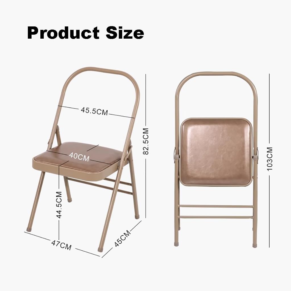 Pink Foldable Backless Yoga Auxiliary Chair