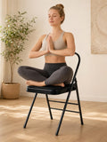 Black Foldable Backless Yoga Auxiliary Stool