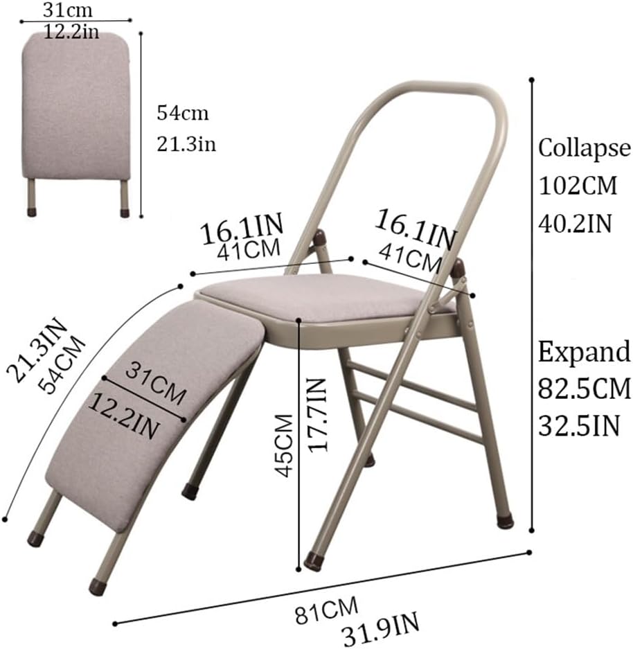 Foldable Curved Yoga Chaise Lounge Chair