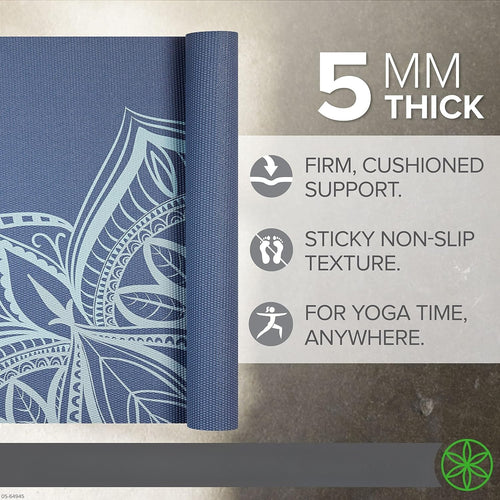 5mm Print Non‑Slip Yoga Mat 68"x24"