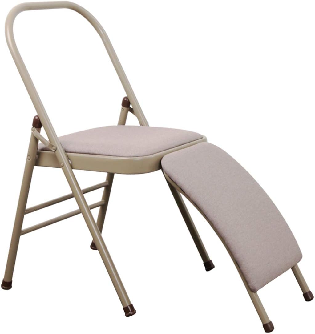 Grey Foldable Yoga Auxiliary Chair