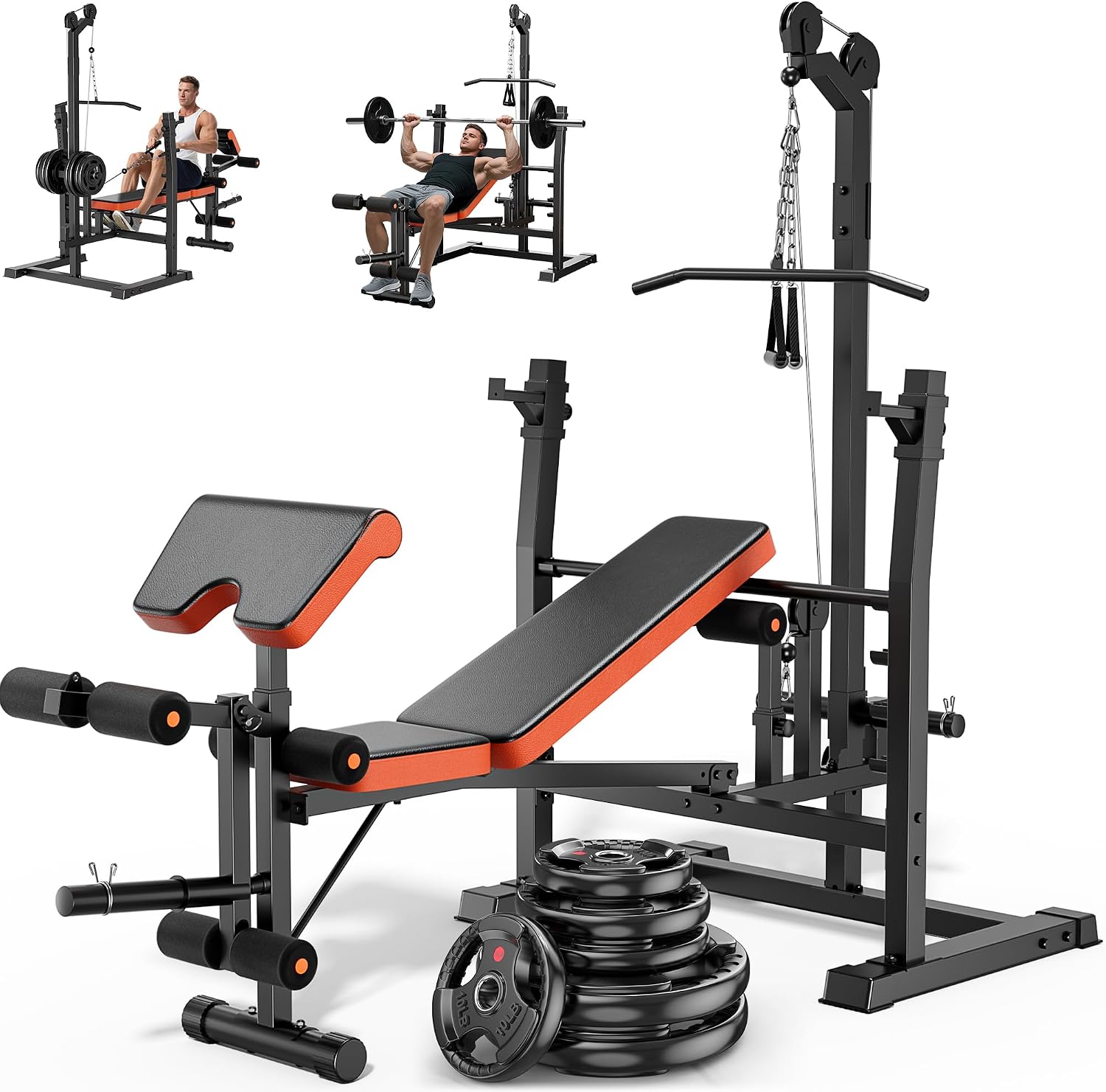 9‑in‑1 900LB Olympic Weight Bench Set