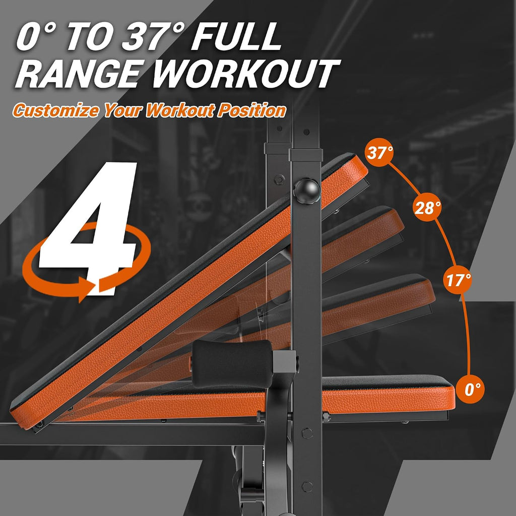6‑in‑1 Adjustable Olympic Weight Bench