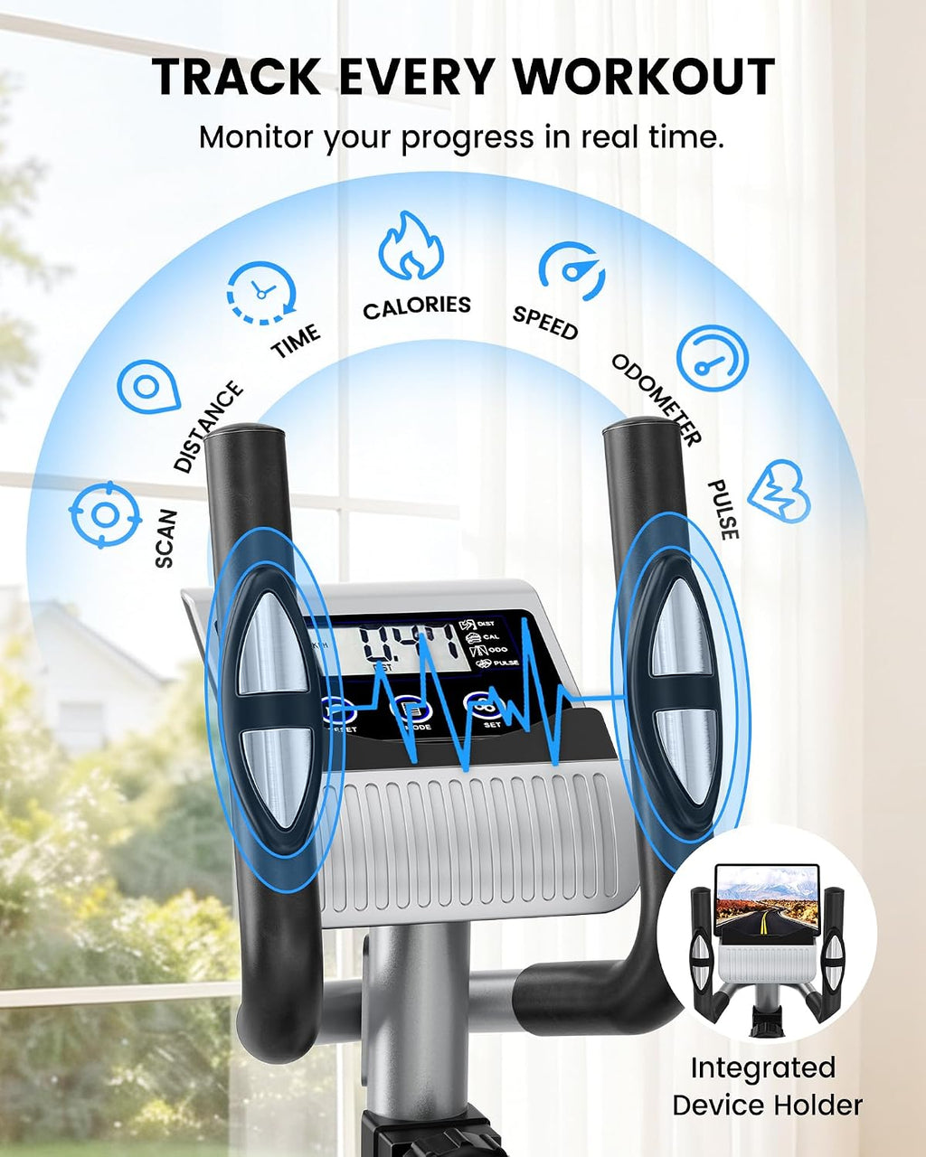 Quiet Magnetic Home Elliptical Trainer