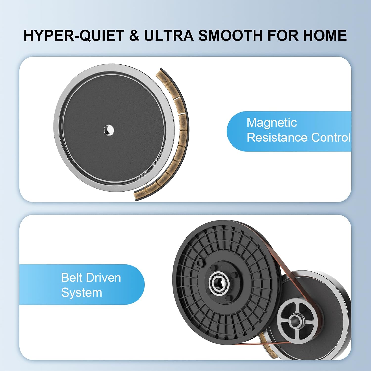 Quiet Magnetic Home Elliptical Exercise Machine