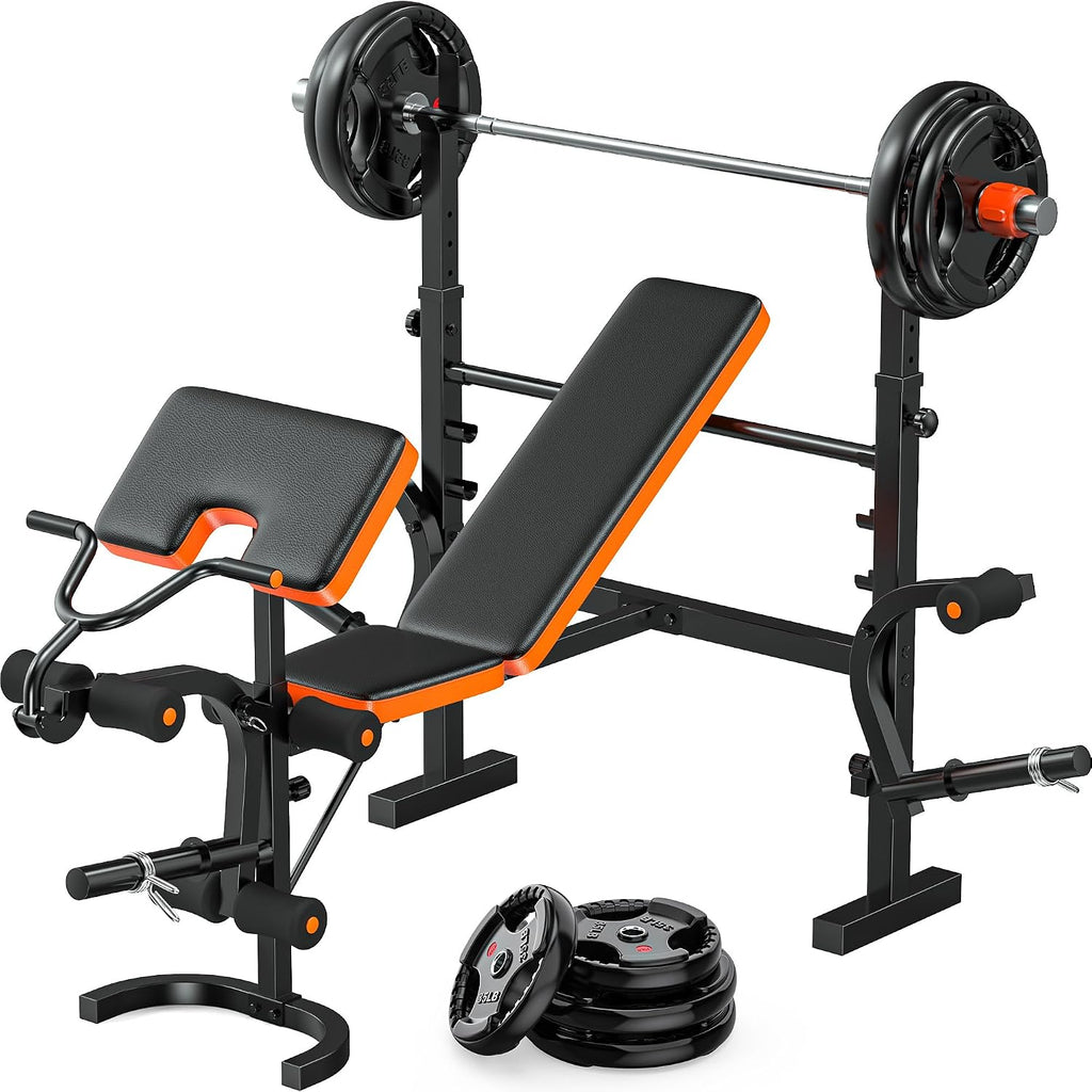 6‑in‑1 Adjustable Olympic Weight Bench