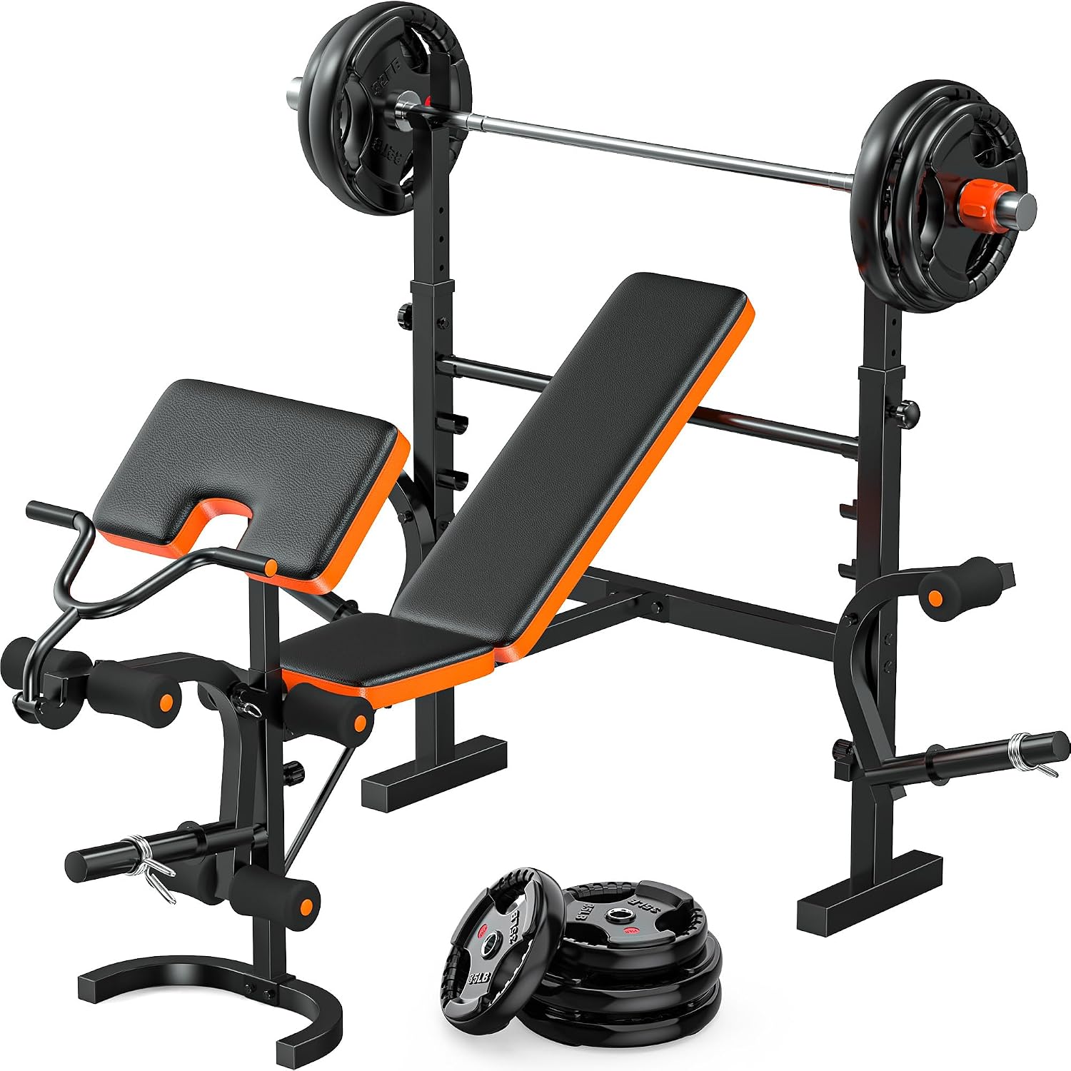 6‑in‑1 Adjustable Olympic Weight Bench