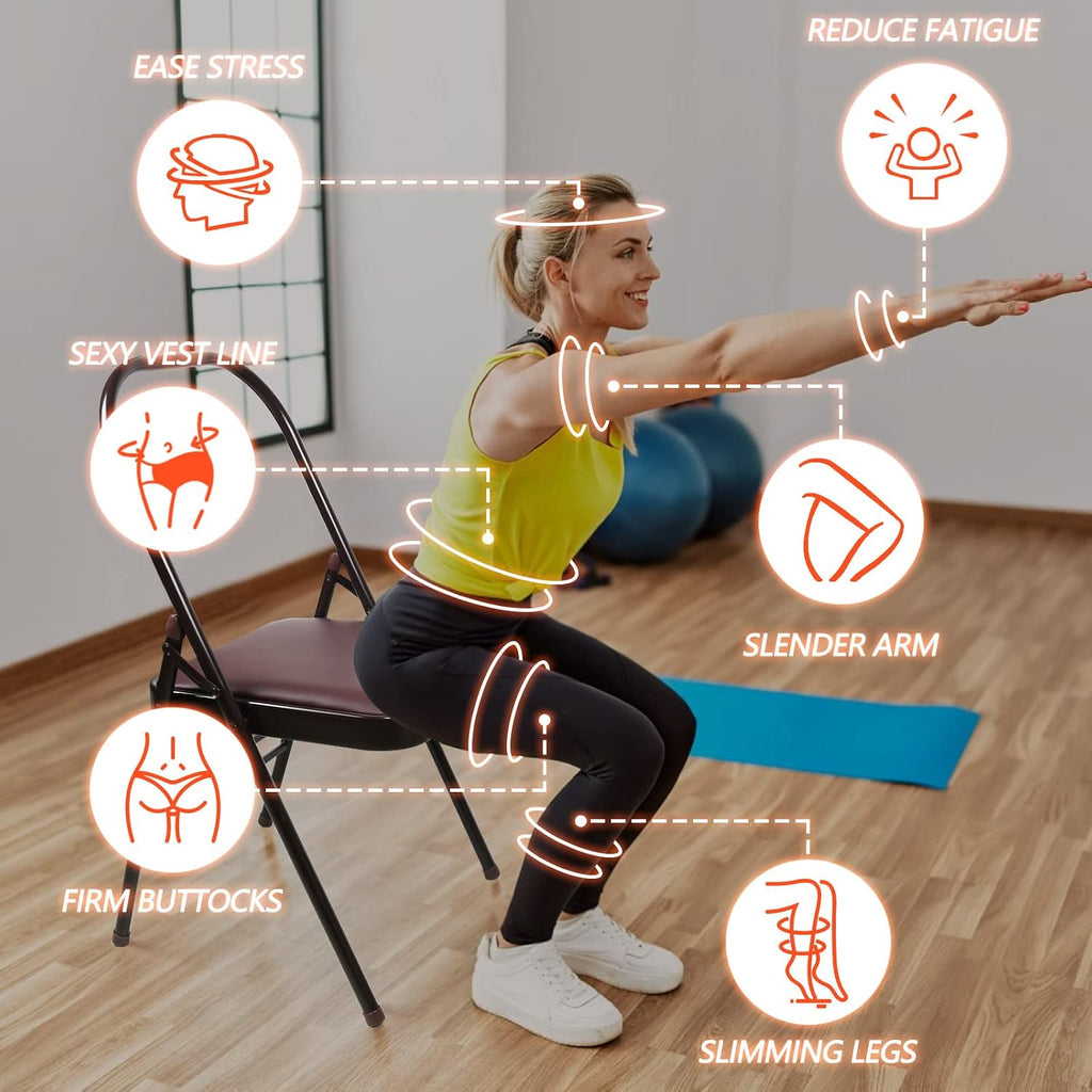 Brown Yoga Chair Set
