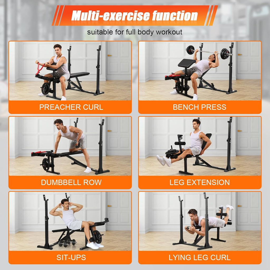 900LBS Adjustable Olympic Weight Bench
