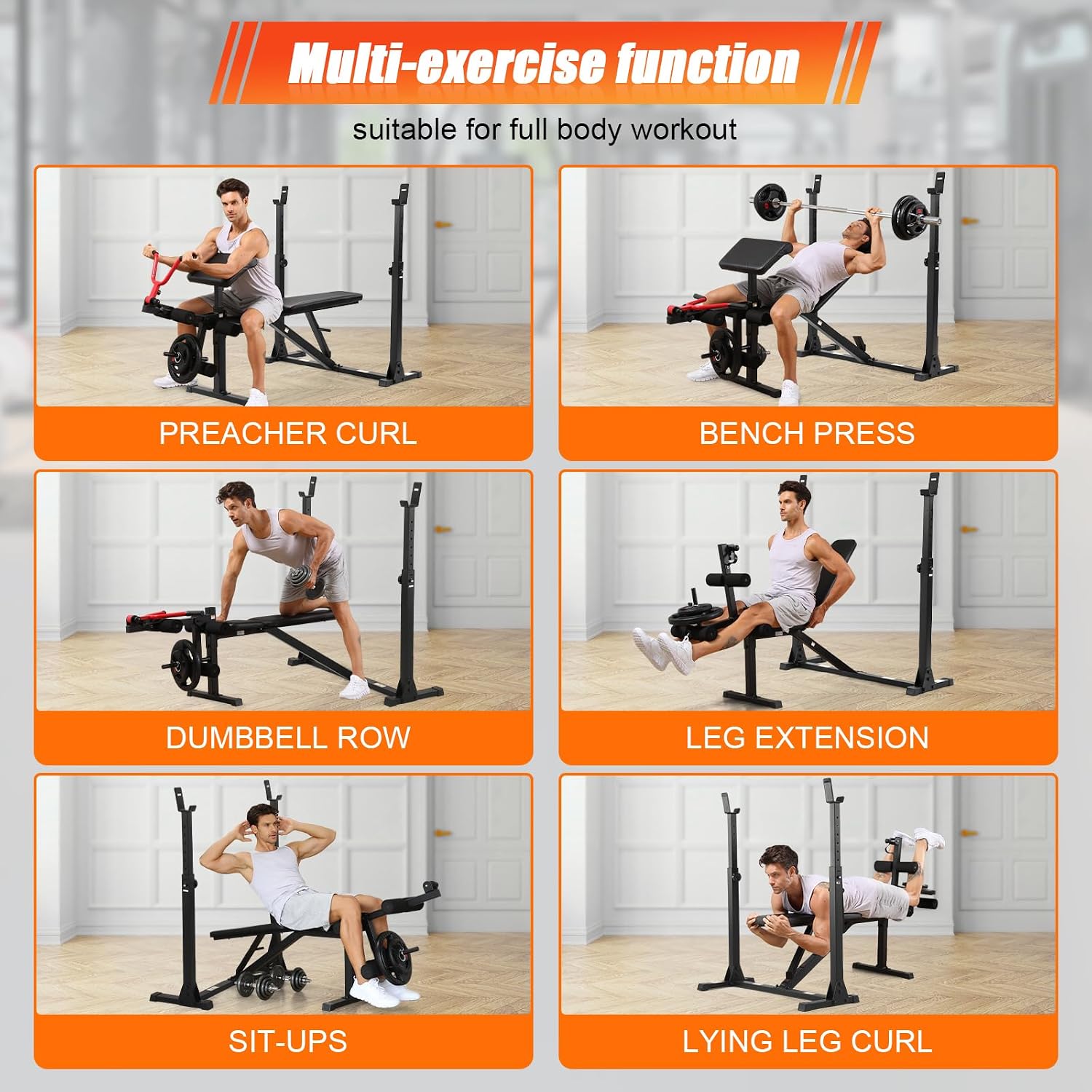900LBS Adjustable Olympic Weight Bench
