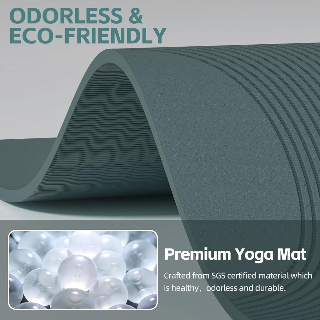 Large POE Non‑Slip Yoga Mat 72"x36"