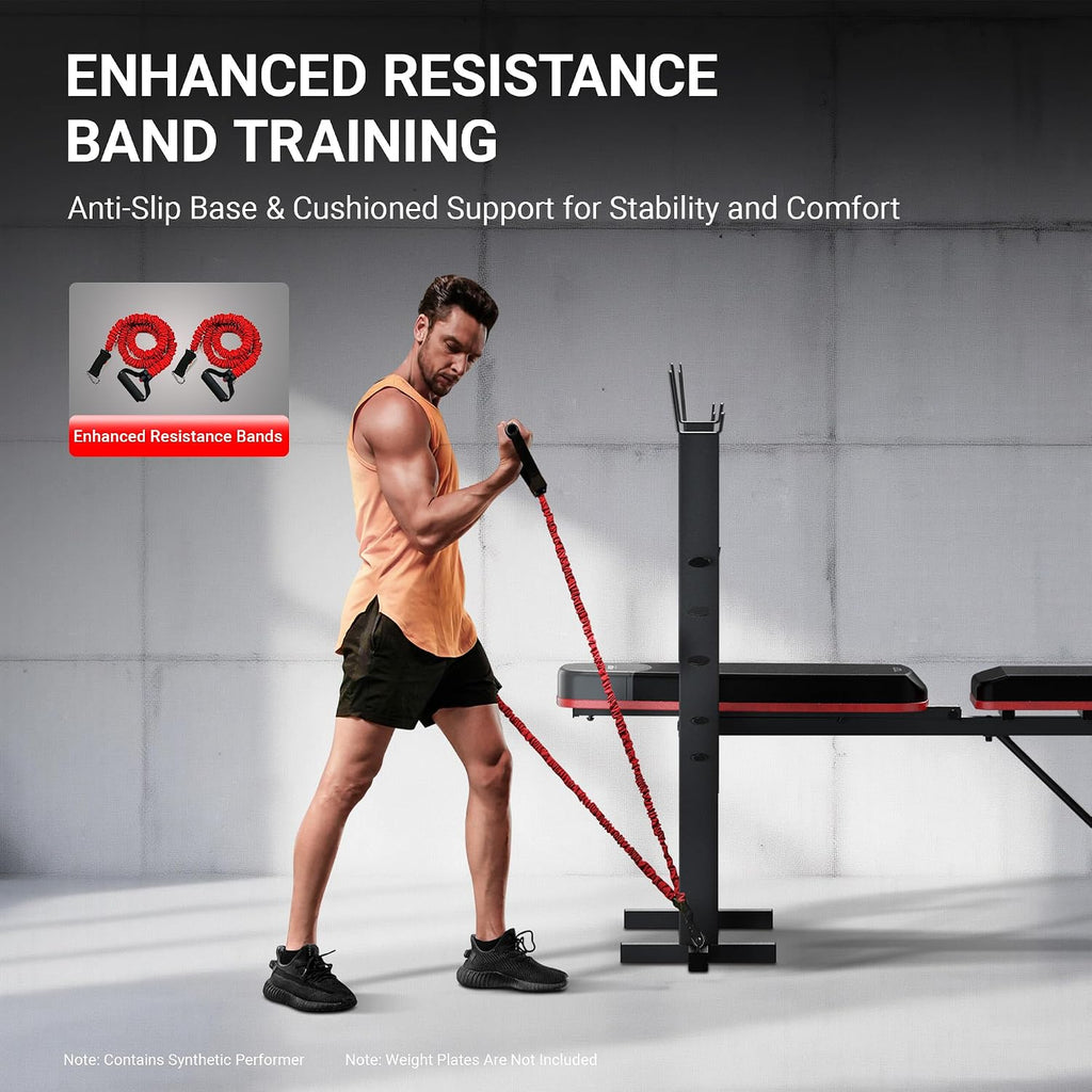 Multi‑Functional Weight Bench with Squat Rack