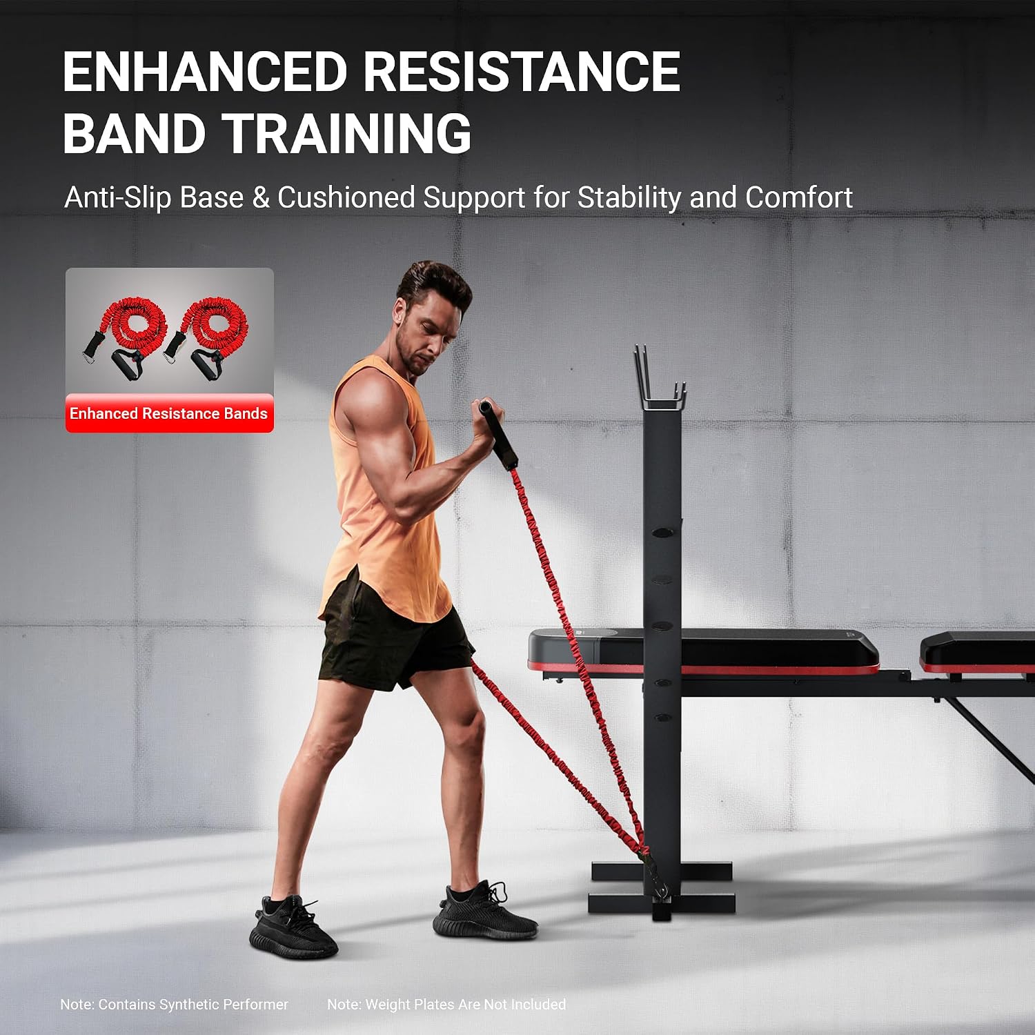 Multi‑Functional Weight Bench with Squat Rack