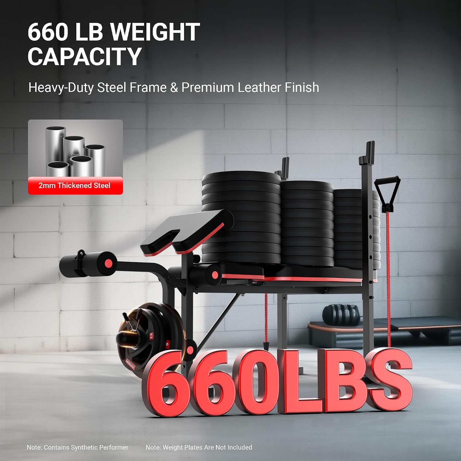 6‑in‑1 Weight Bench with Squat Rack