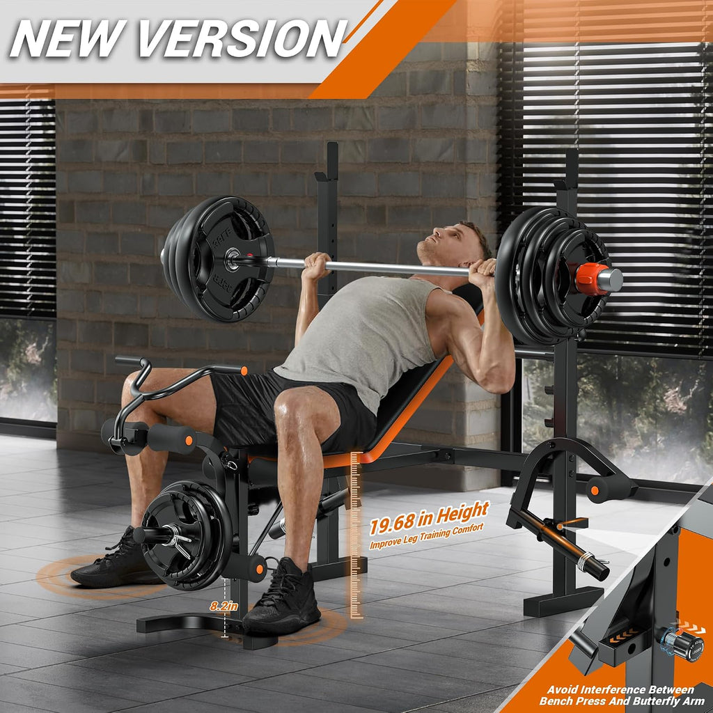 6‑in‑1 Adjustable Olympic Weight Bench