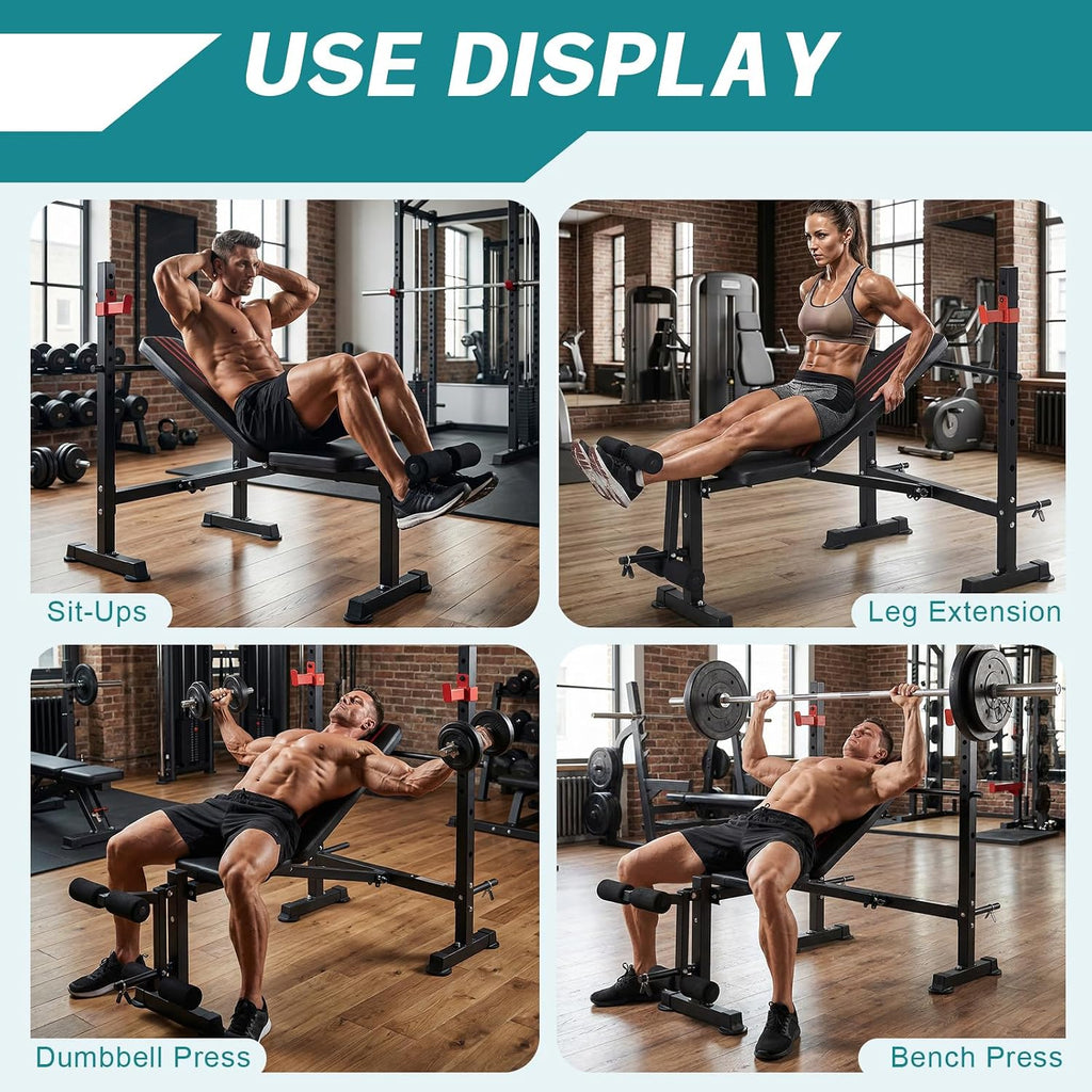 650LBS Foldable Adjustable Weight Bench