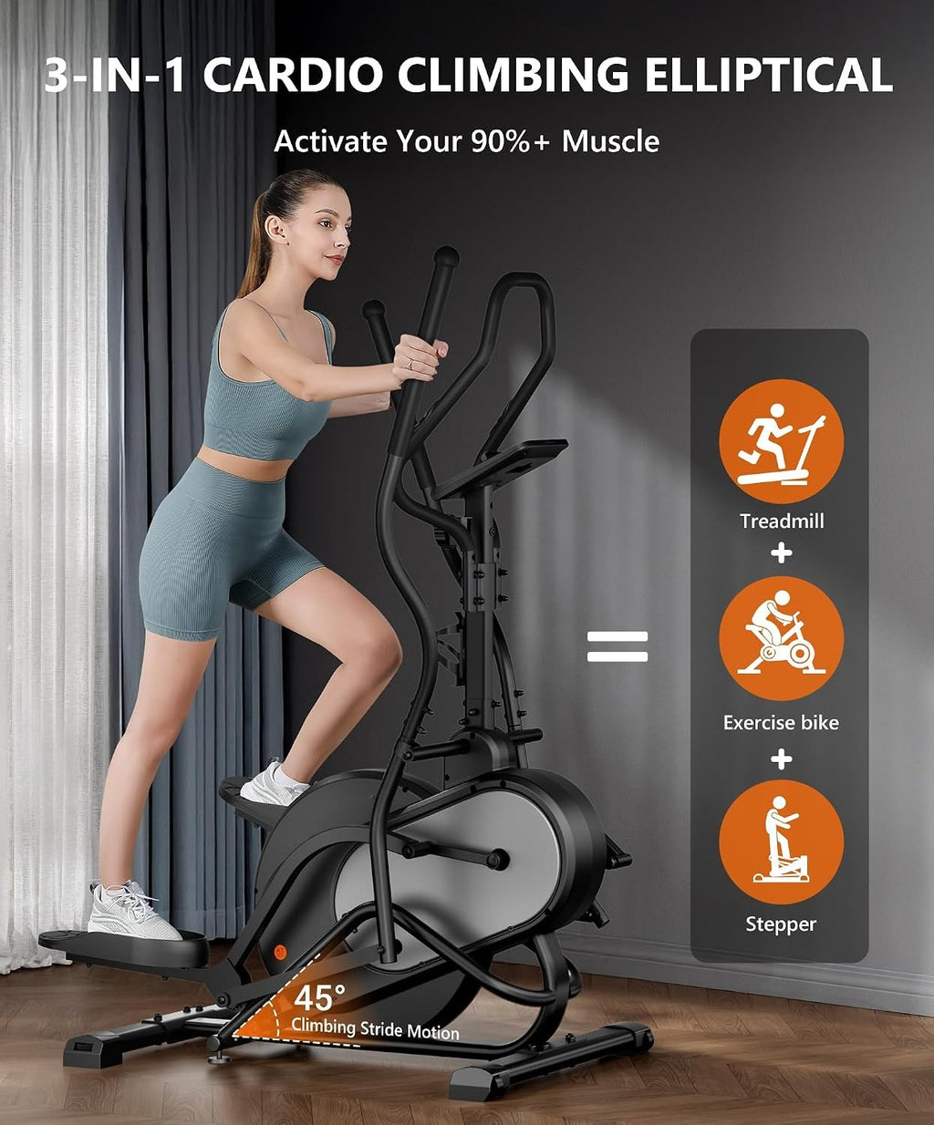 Home Cardio Elliptical Climber Machine