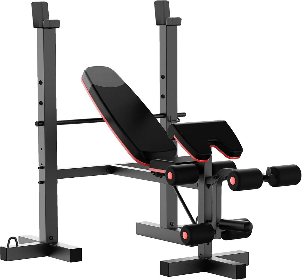 6‑in‑1 Weight Bench with Squat Rack